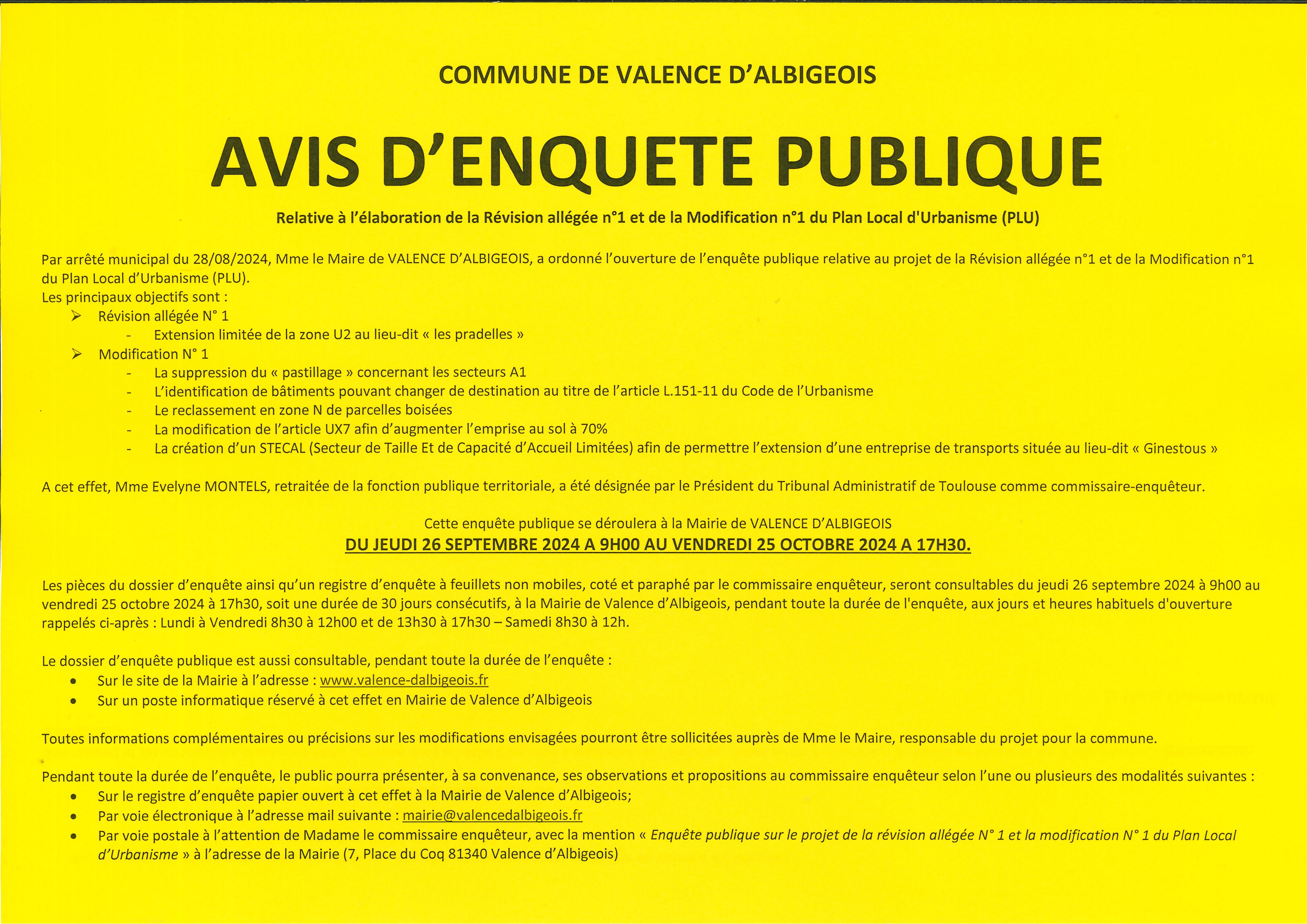 avis enquete publique